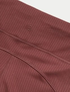 Ribbed High Waisted Flared Yoga Leggings -Marks and Spencer Shop ribbed high waisted flared yoga leggings 16