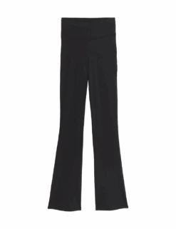 Ribbed High Waisted Flared Yoga Leggings -Marks and Spencer Shop ribbed high waisted flared yoga leggings