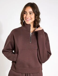 Rihanna Cotton Rich Half Zip Sweatshirt -Marks and Spencer Shop rihanna cotton rich half zip sweatshirt 9