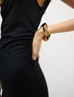 Round Neck Ruched Midi Bodycon Dress -Marks and Spencer Shop round neck ruched midi bodycon dress 7