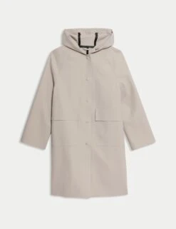 Rubber Hooded Clean Longline Parka Coat -Marks and Spencer Shop rubber hooded clean longline parka coat 14