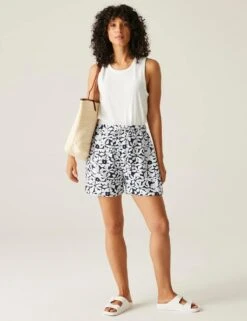 Regatta Salise Floral High Waisted Shorts -Marks and Spencer Shop salise floral high waisted shorts 10