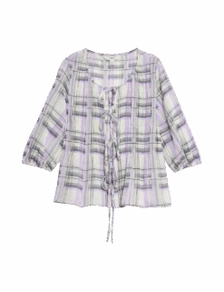 Shirred Tie Front Blouse 26 Shirred Tie Front Blouse -Marks and Spencer Shop shirred tie front blouse