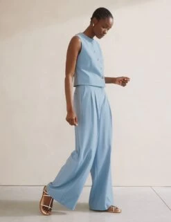 Single Breasted Cropped Waistcoat -Marks and Spencer Shop single breasted cropped waistcoat 10