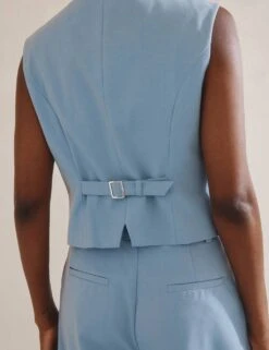 Single Breasted Cropped Waistcoat -Marks and Spencer Shop single breasted cropped waistcoat 8