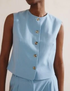 Single Breasted Cropped Waistcoat -Marks and Spencer Shop single breasted cropped waistcoat 9