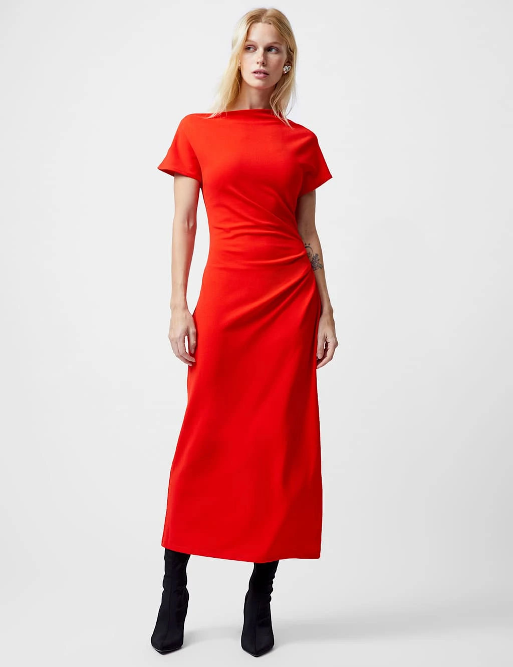 French Connection Slash Neck Midi Column Dress 8 French Connection Slash Neck Midi Column Dress - Image 6