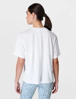 Sweaty Betty Soft Flow Studio Crew Neck Relaxed T-Shirt -Marks and Spencer Shop soft flow studio crew neck relaxed t shirt 11