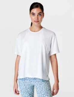 Sweaty Betty Soft Flow Studio Crew Neck Relaxed T-Shirt -Marks and Spencer Shop soft flow studio crew neck relaxed t shirt 7