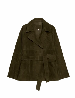 Suede Belted Revere Collar Trench Coat -Marks and Spencer Shop suede belted revere collar trench coat