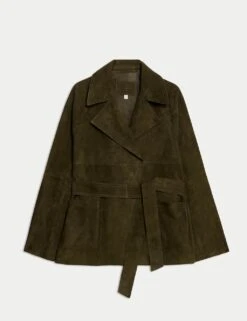 Suede Belted Revere Collar Trench Coat -Marks and Spencer Shop suede belted revere collar trench coat 5