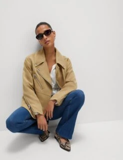 Suedette Biker Jacket -Marks and Spencer Shop suedette biker jacket 11