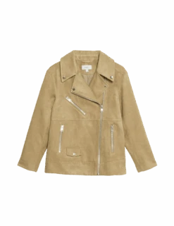 Suedette Biker Jacket -Marks and Spencer Shop suedette biker jacket