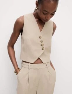 Tailored Asymmetric Waistcoat -Marks and Spencer Shop tailored asymmetric waistcoat 4