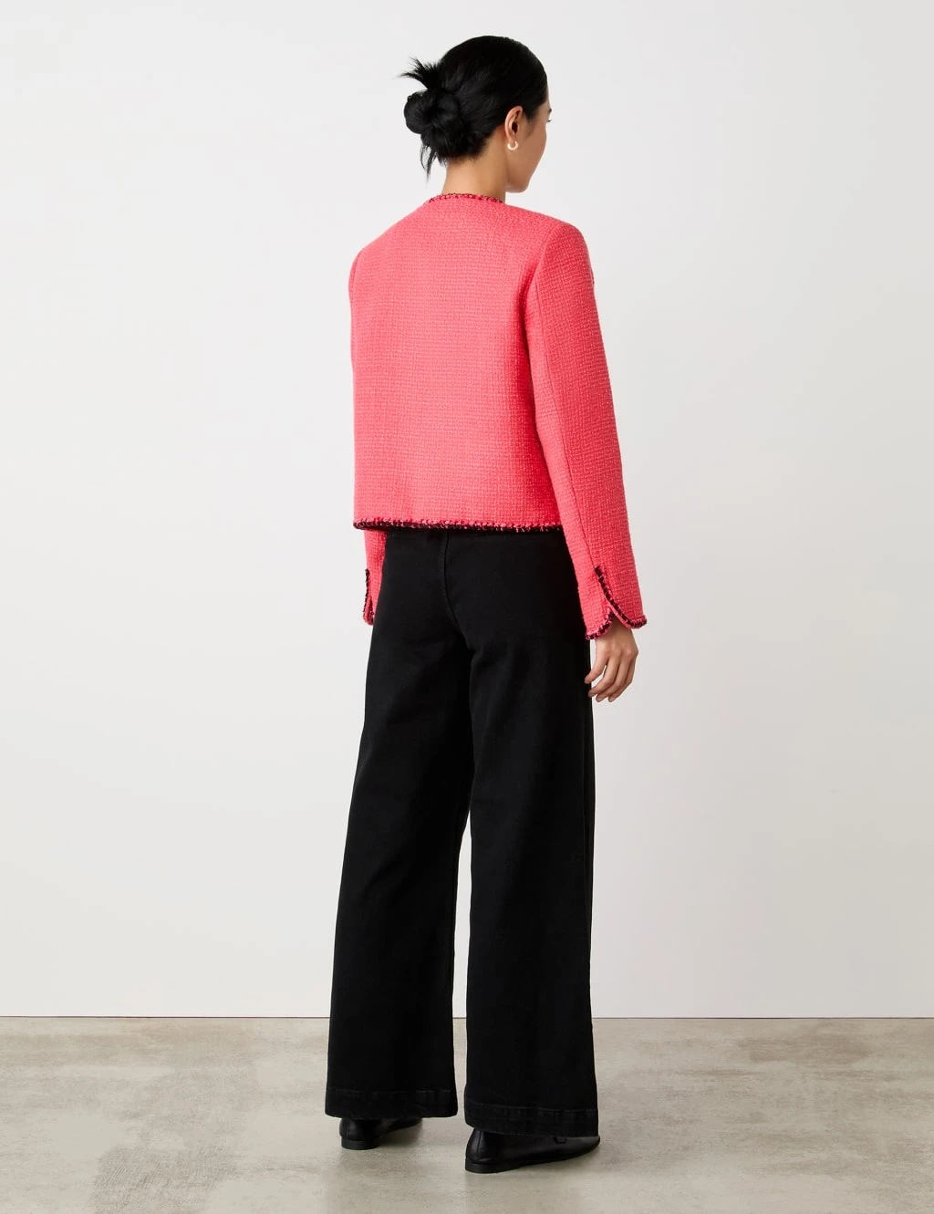 Tweed Collarless Short Jacket 15 Tweed Collarless Short Jacket - Image 13