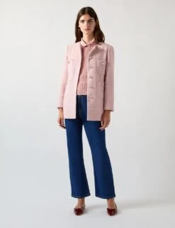 Tweed Textured Longline Utility Jacket -Marks and Spencer Shop tweed textured longline utility jacket 4