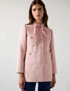 Tweed Textured Longline Utility Jacket -Marks and Spencer Shop tweed textured longline utility jacket 6