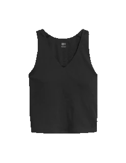 V-Neck Padded Fitted Yoga Crop Vest Top -Marks and Spencer Shop v neck padded fitted yoga crop vest top