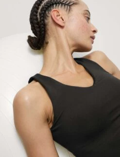 V-Neck Padded Fitted Yoga Crop Vest Top -Marks and Spencer Shop v neck padded fitted yoga crop vest top 9