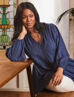 V-Neck Pintuck Tunic -Marks and Spencer Shop v neck pintuck tunic 7