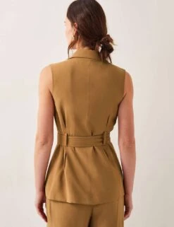 MONSOON V-Neck Tie Detail Waistcoat 17 MONSOON V-Neck Tie Detail Waistcoat -Marks and Spencer Shop v neck tie detail waistcoat 5