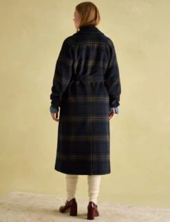 Joules Wool Blend Checked Trench Style Coat -Marks and Spencer Shop wool blend checked trench style coat 9