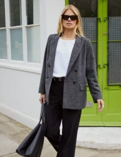 Wool Blend Tailored Blazer -Marks and Spencer Shop wool blend tailored blazer 11