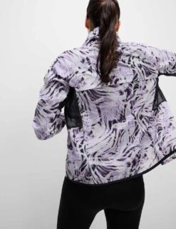 Woven Stormwear™ Printed Funnel Neck Running Jacket -Marks and Spencer Shop woven stormwear printed funnel neck running jacket 10