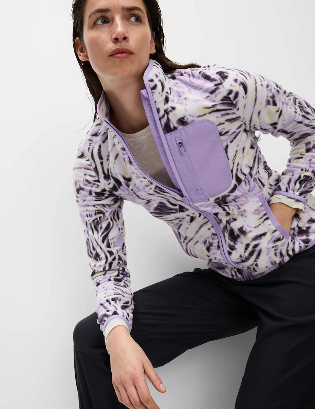 Thermal Printed Zip Up Funnel Neck Fleece 13 Thermal Printed Zip Up Funnel Neck Fleece - Image 11